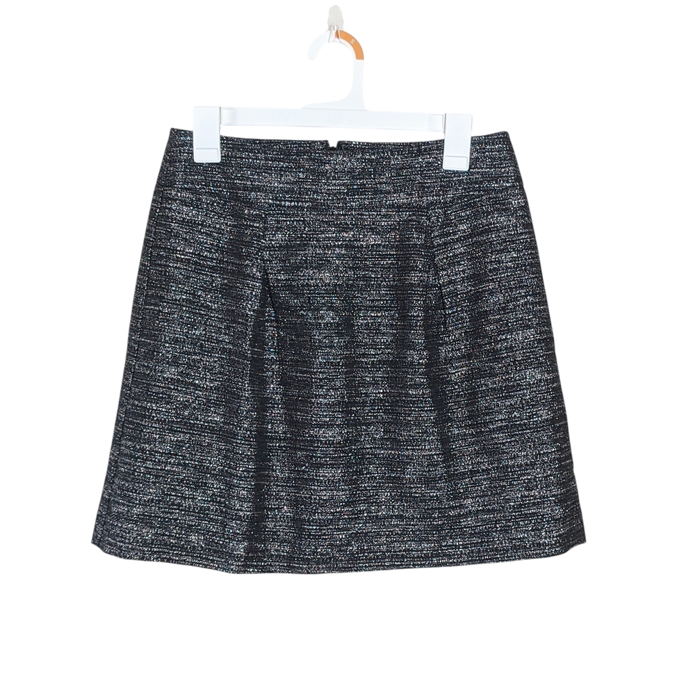Like New LOFT Women's Metallic Tweed A-Line Skirt Size 4
